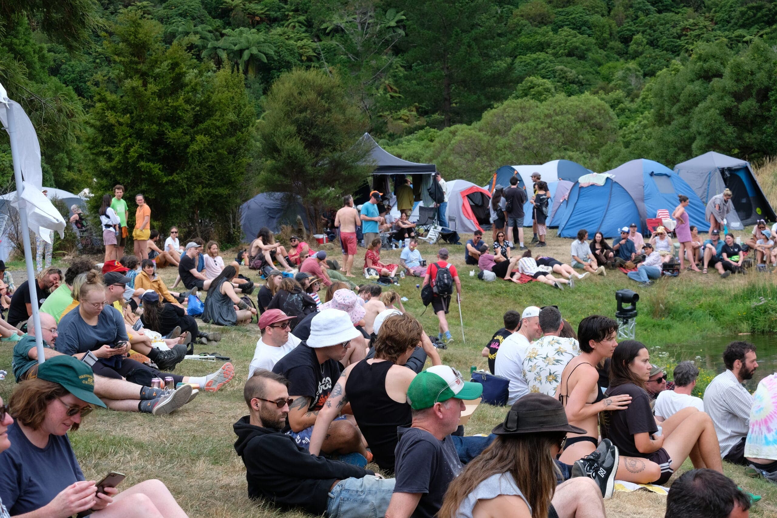 Late afternoon at camp by the lagoon
